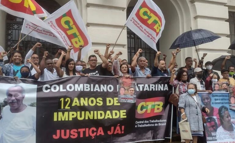  Rodoviários cobram por justiça pelo assassinato de Paulo Colombiano e Catarina Galindo