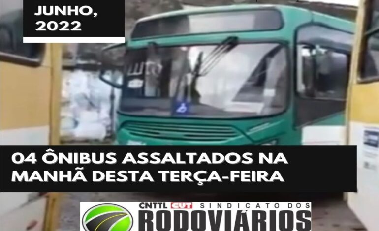  Salvador amanhece com 04 ônibus assaltados nesta terça (21)