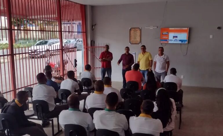  Conversa com trabalhadores inscritos nas novas turmas da escolinha dos rodoviários