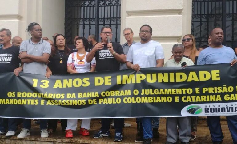  Categoria cobra justiça para os assassinos de Paulo Colombiano e Catarina Galindo